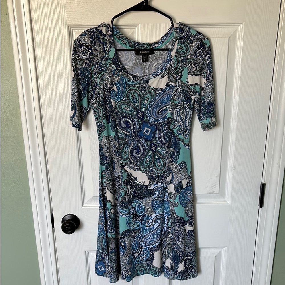 Kate Kane Blue Paisley Women's Dress
